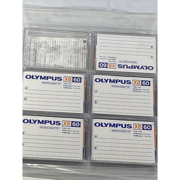 Olympus Microcassette Tapes XB60 6 Pk MC-60, 1 tape missing reusable package - Picture 3 of 9